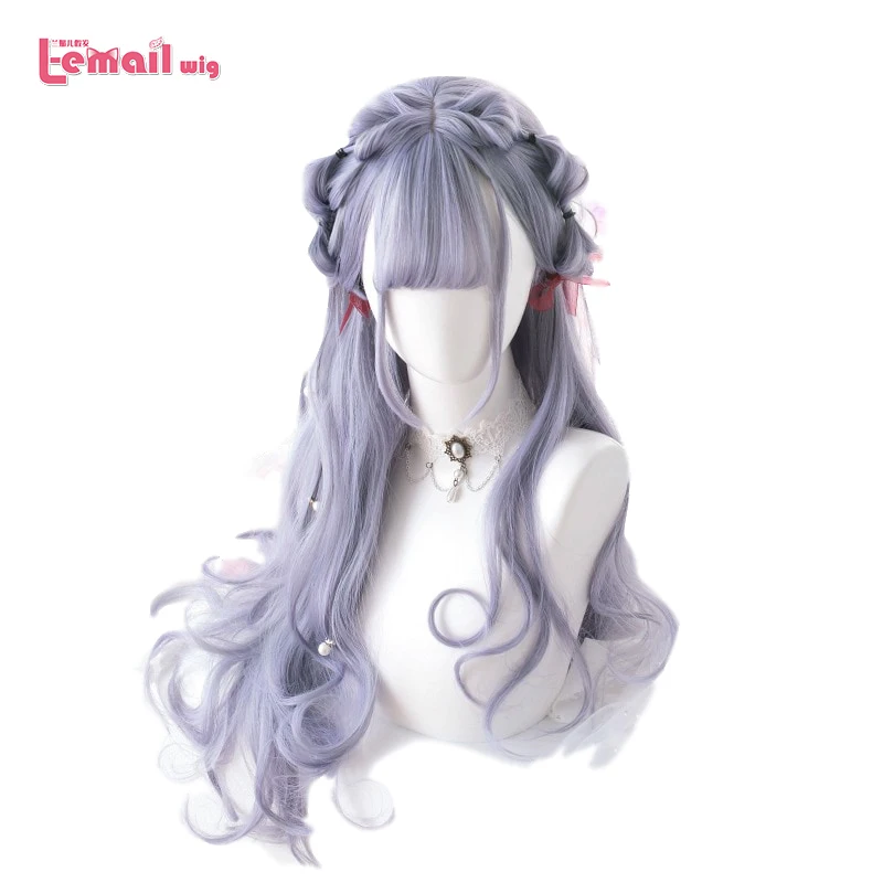 Парик L-email для Хэллоуина длинные вьющиеся парики Лолиты 70 см термостойкие