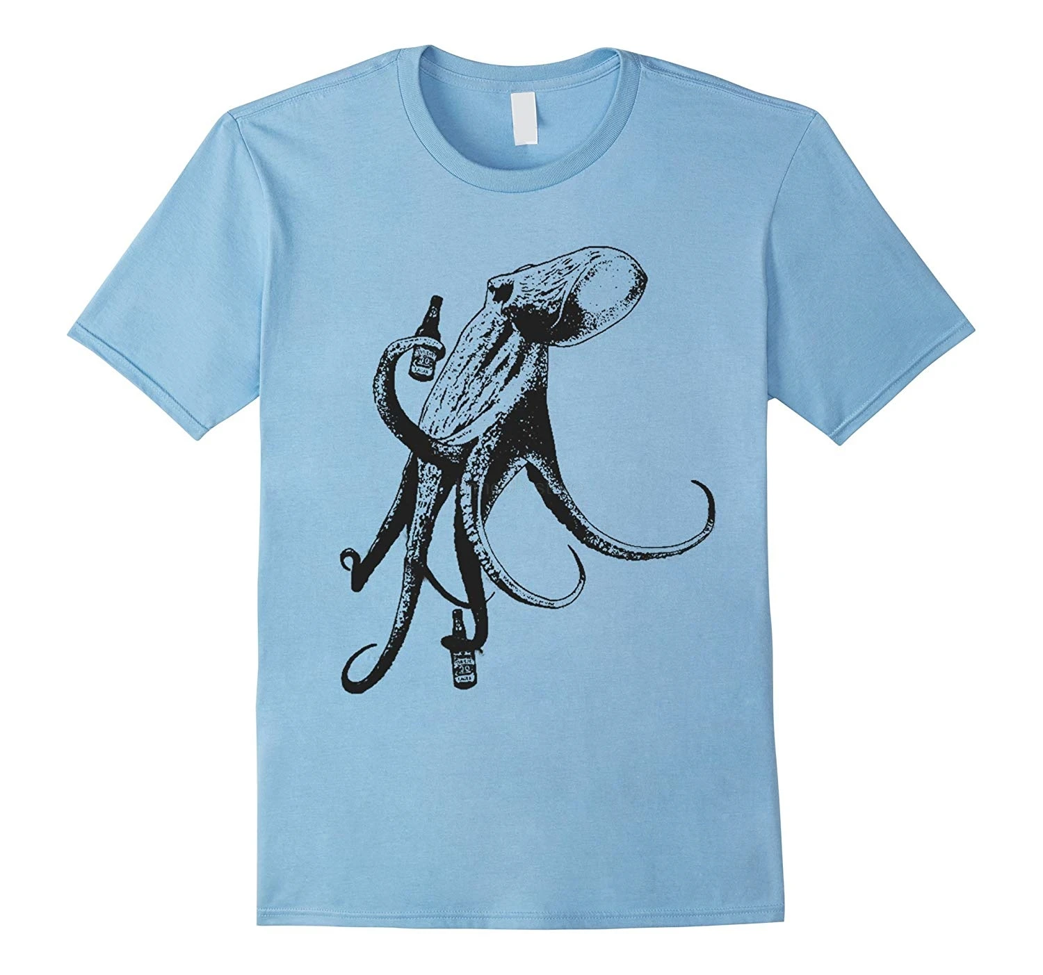 Футболка мужская с коротким рукавом крутая рубашка рисунком осьминога пивной