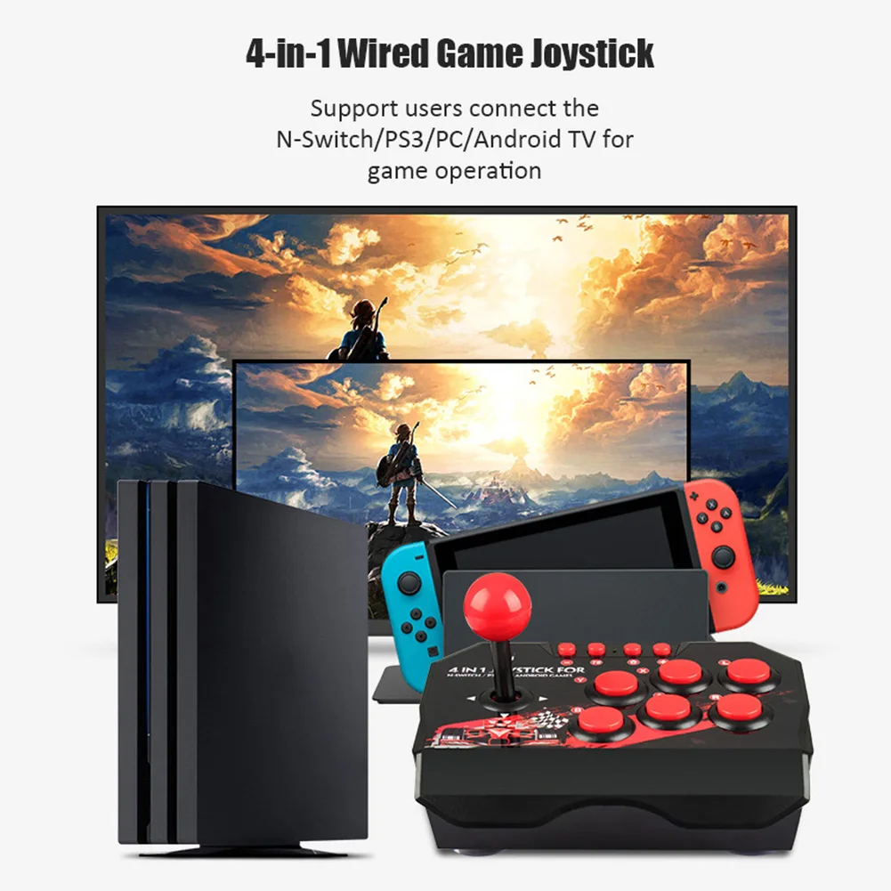 Игровой джойстик 4 в 1 USB проводной ретро-аркадная станция турбо игровая консоль