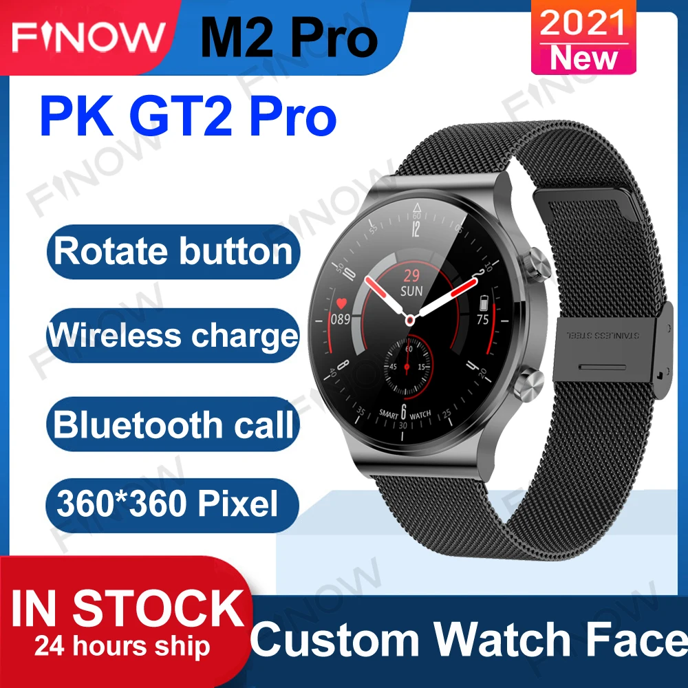 Смарт-часы мужские Finow M2 Pro PK GT2 Pro, 2021 дюйма, 1,3*360 |  Электроника | АлиЭкспресс