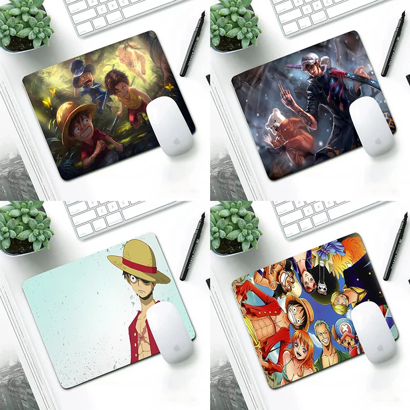 

One Piece Anime design Computer Mouse Pad pads Washable Non-Skid Rubber s Not Overlock washing desk mouse mat