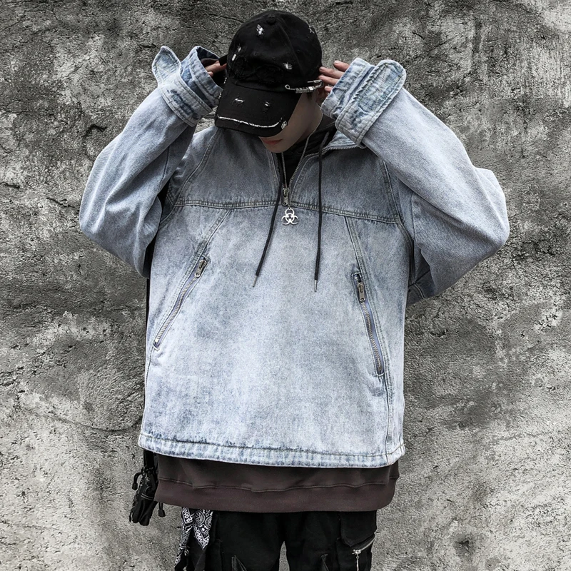 Большие размеры на молнии для мужчин и женщин водолазка пуловер джинсы куртки