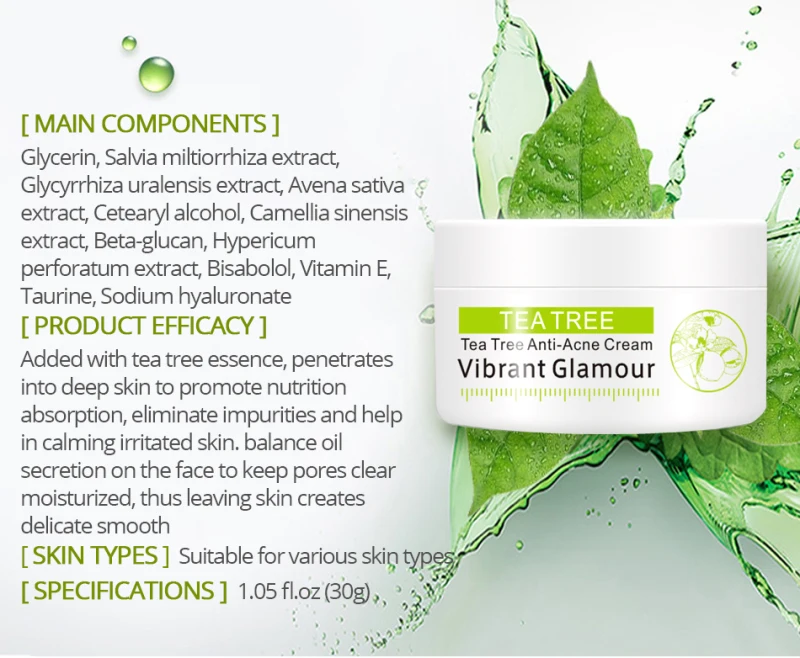 1 шт. уход за кожей чайное дерево анти акне крем шрам устранение удаление шрамов