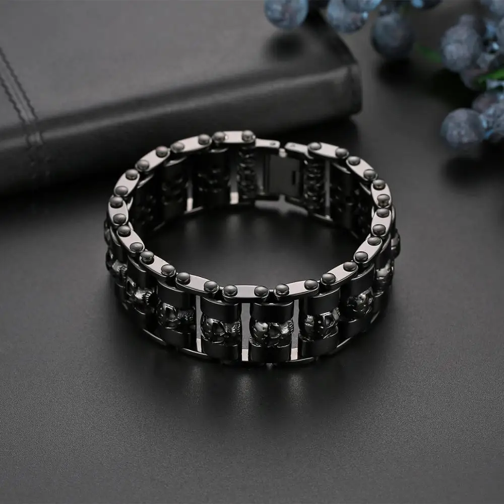 Boniskiss 2020 Новое поступление тяжелые и обучающие мужские браслеты из нержавеющей