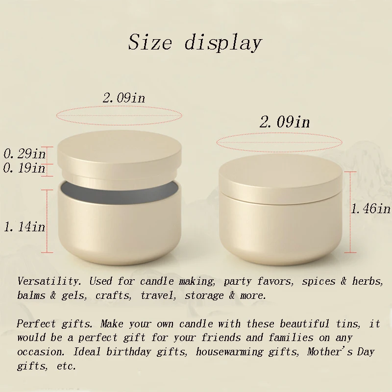 12 шт. банки для свечей с крышкой большой объем круглый контейнер пустой хранения