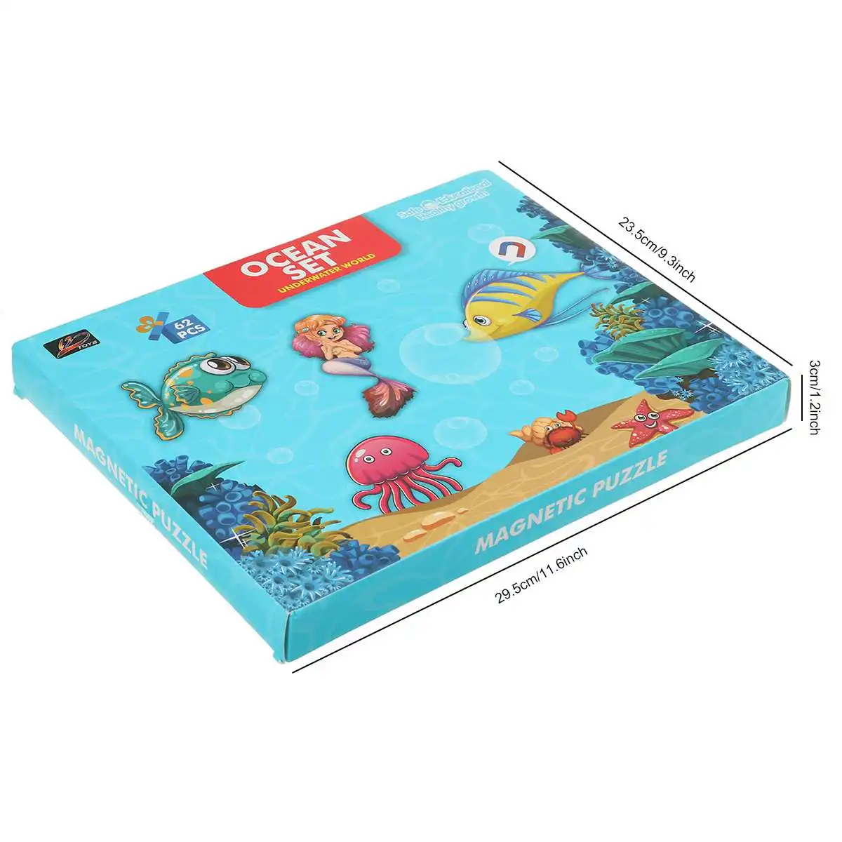 

2-IN-1 Wooden Magnetic Puzzles Kids Educational Toys Children's Letters/Numbers/Animal/Music Writing Board Easel Enlightenment