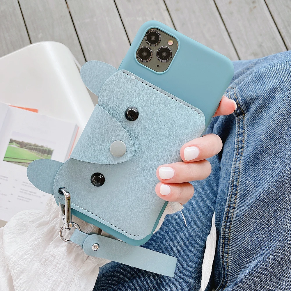 Чехол-бумажник LOVECOM для iPhone 11 Pro Max XR X XS 7 8 6 Plus мягкий чехол из ТПУ и кожи с ремешком |