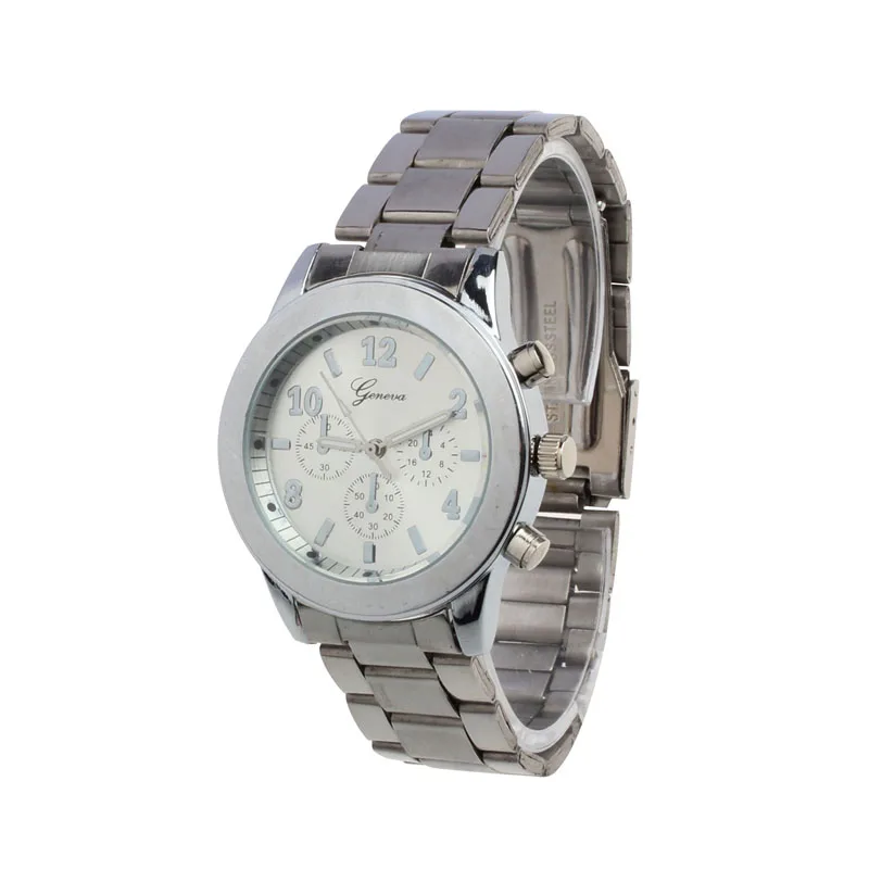 

2019 Geneva Ladies Watch High Quality Stainless Steel Quartz Wrist Watch Geneva Watch Womens Rose Gold Watches Reloj Mujer Clock
