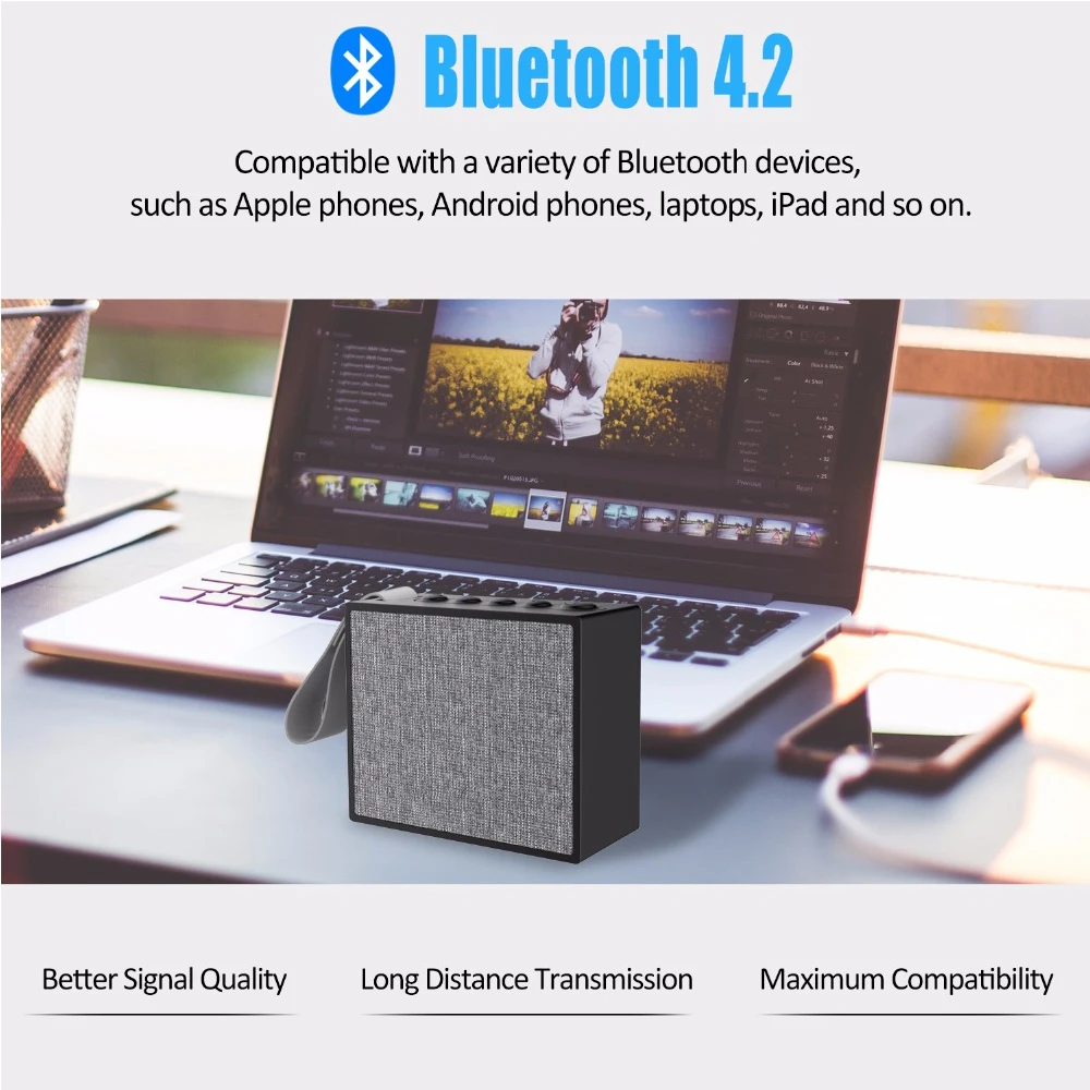Eson стиль WiFi Bluetooth динамик HiFi стерео звук 1000 мАч батарея IPX6 Водонепроницаемый Alexa смарт динамик