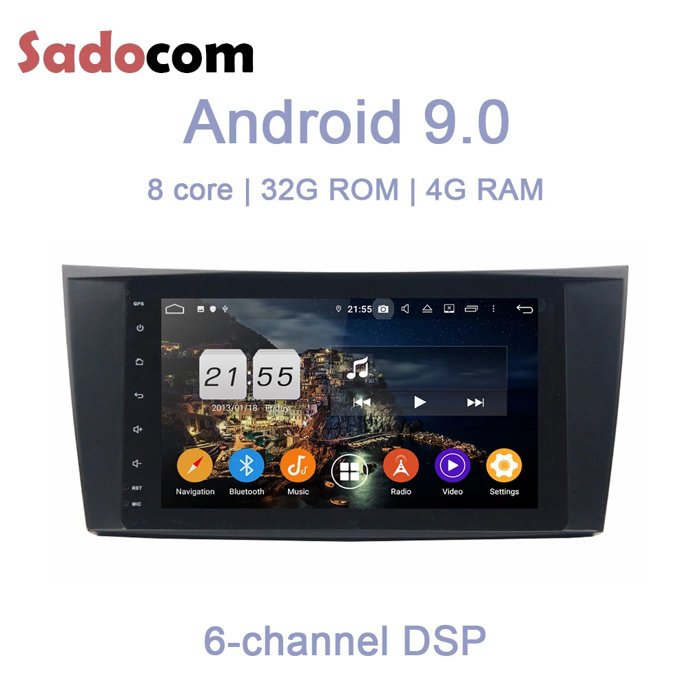 8 &quotAndroid 9 0 для Benz W211 W219 W463 2001 2007 2008 ядерный 4 Гб ОЗУ 32 ПЗУ автомобильный DVD плеер Wifi