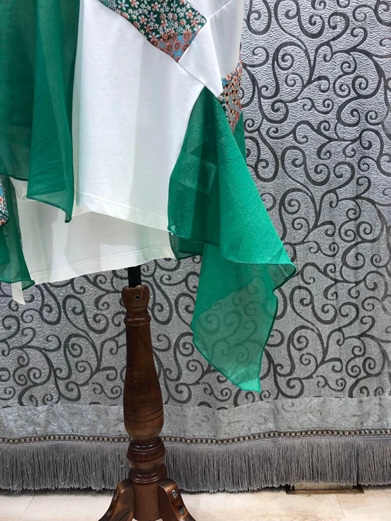 

2021 Summer Fashion Tops & Tees High Quality Women O-Neck Elegant Floral Print Short Sleeve Casual Loose Pink Green T-Shirt