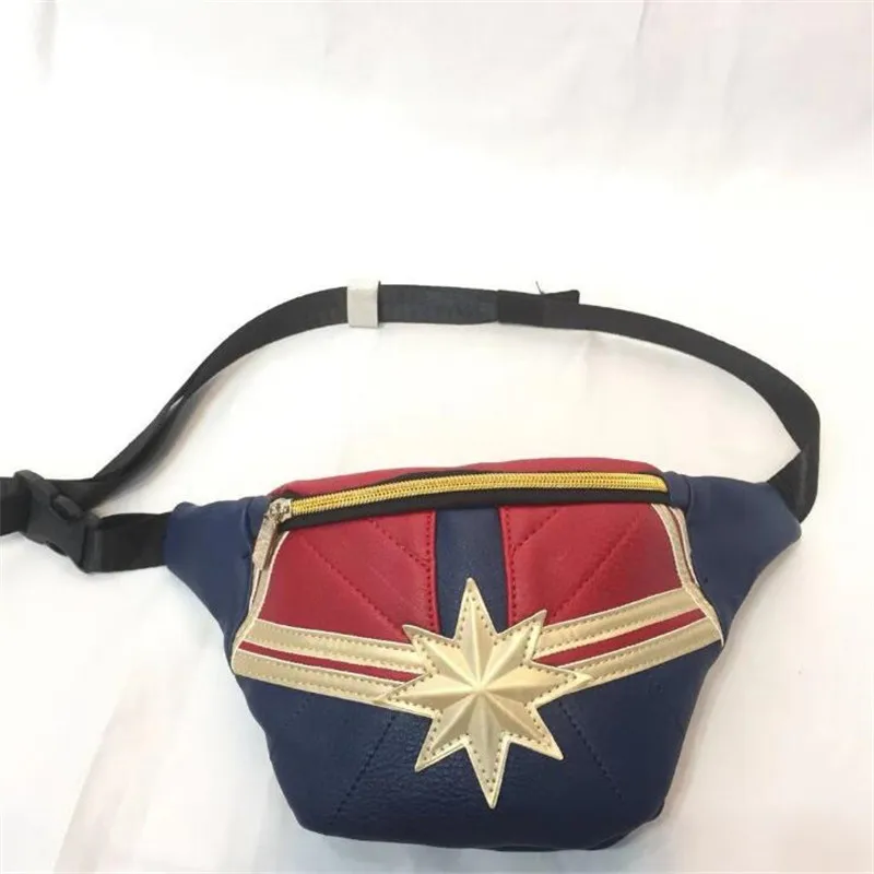 Captain Marvel-2 Марвел пленка Марвел Капитан Дэдпул периферийные тисненые портмоне игровой автомат чудо-женщина PU сумка на плечо подарок - Цвет: Captain Marvel-2