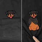 Хлопковая футболка CLOOCL, модная футболка с принтом Rottweiler с карманами, мужские и женские рубашки, повседневные топы в стиле Харадзюку, хлопковые футболки