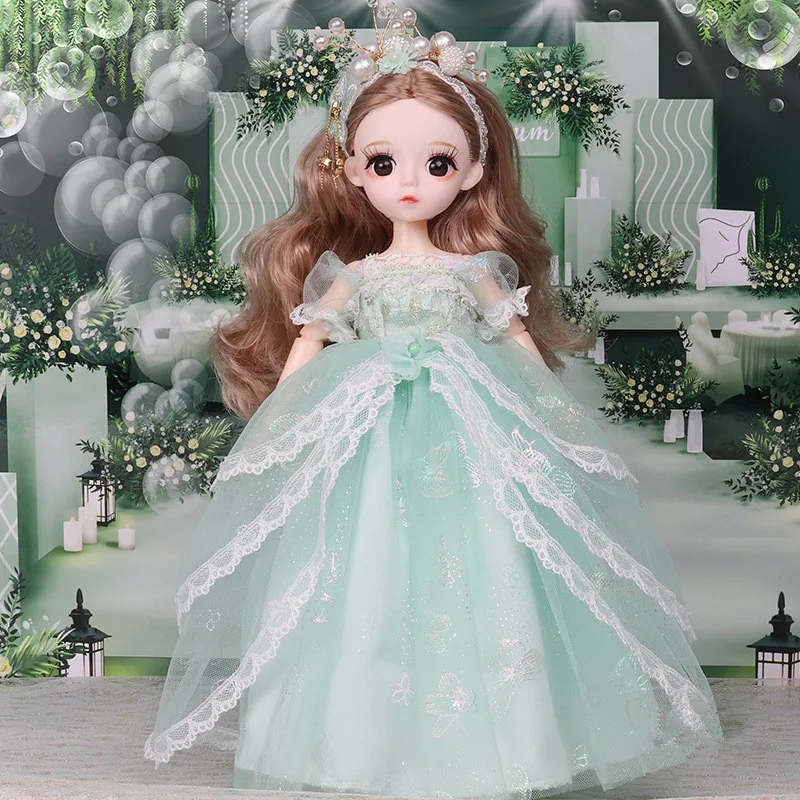 Новинка 30 см BJD кукла принцессы 3D глаза 16 суставов подвижная 1/6 платье для свадьбы