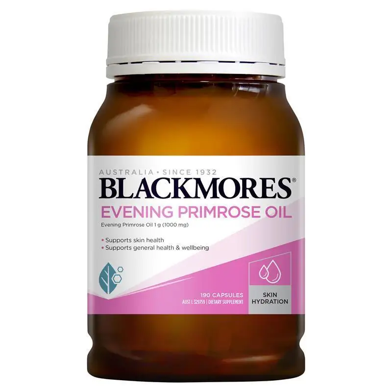 

Australia Black more Evening Primrose Oil Capsule EPO GLA Omega 6 Women Skin Menstrual Cycle PMS Symptoms Health beauty Products