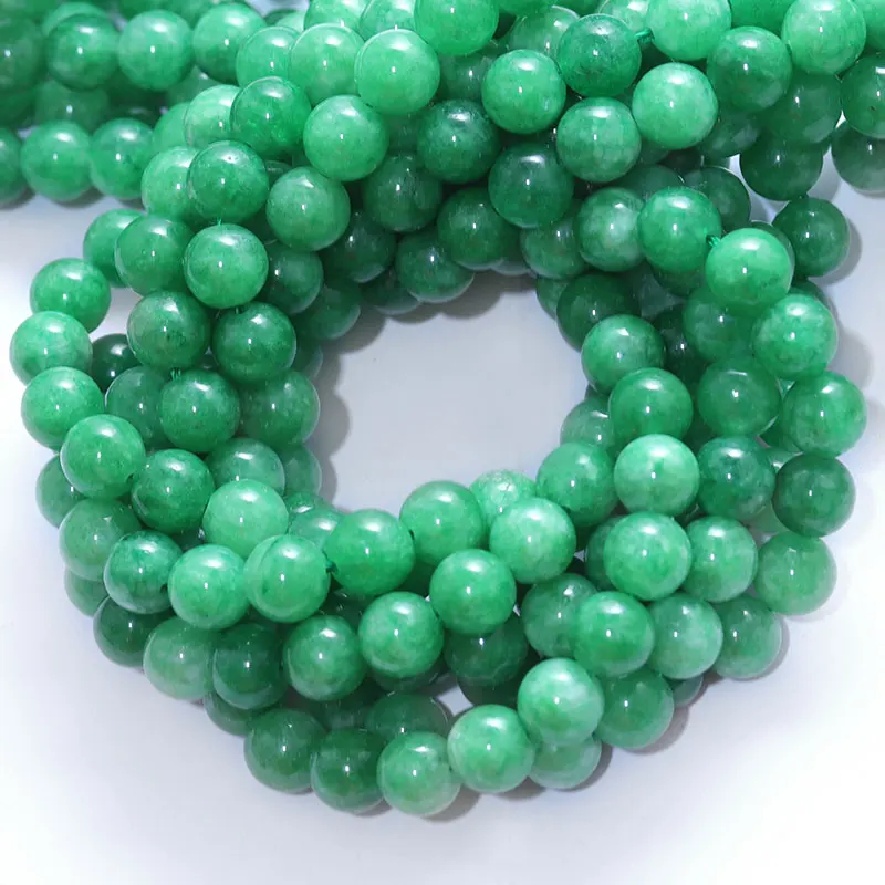 

Natural Stone Beads Green Jades Round Loose Spacer Beads For Jewelry Making DIY Handmade Bracelets 15'' 6/8/10mm