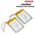 Литий-полимерная аккумуляторная батарея для MP3, MP4, GPS, PSP, VR, DVR, DVD, портативная видеоигра, планшет, внешний аккумулятор, 1200 мАч, 3,7 В, 103040