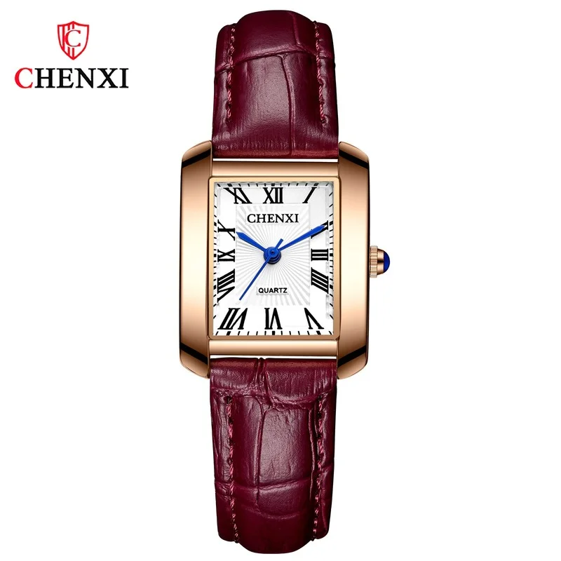 

CHENXI Men and Women Watch Top Luxury Business Leather Belt Quartz Waterproof Relogio Masculino Couple Watch Birthday Gift