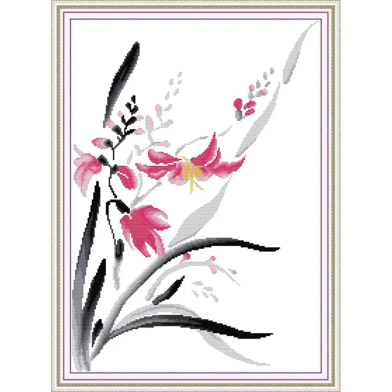 Everlasting Love Daffodils 2 китайский экологический хлопок с принтом крестиком напечатанным