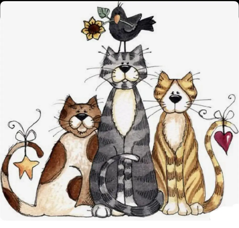 Прозрачные штампы с тремя кошками ransродители штамп для резки металла