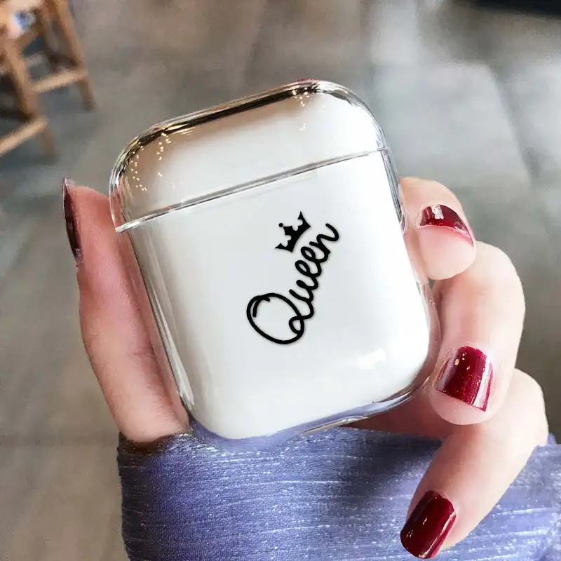 Жесткий Чехол для наушников из поликарбоната Apple Airpods чехол с милыми Простыми