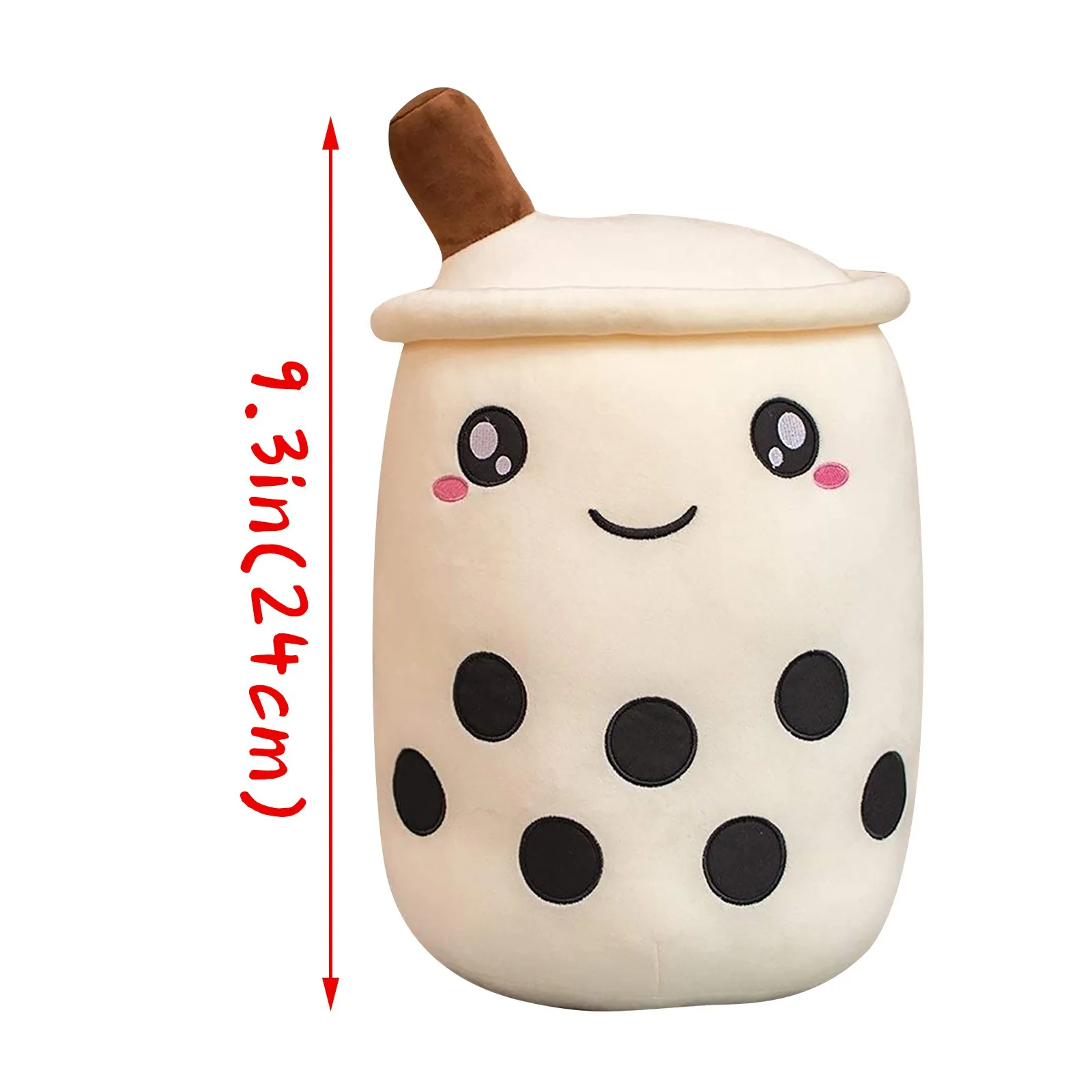 

Smile Cartoon Soft Cute Milk Tea Cup Plush Doll24CM Soft Animal Baby Companion Home Accessories Christmas gift Clear Outline