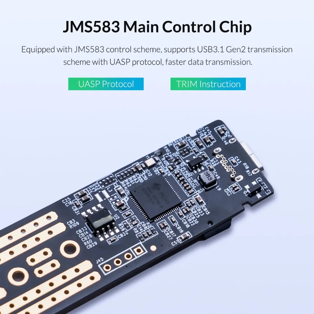 ORICO NVME M.2 корпус SSD из алюминиевого сплава Тип C USB 3,1 Поддержка 10 Гбит/с UASP M.2 USB NVME корпус алюминиевый жесткий диск коробка