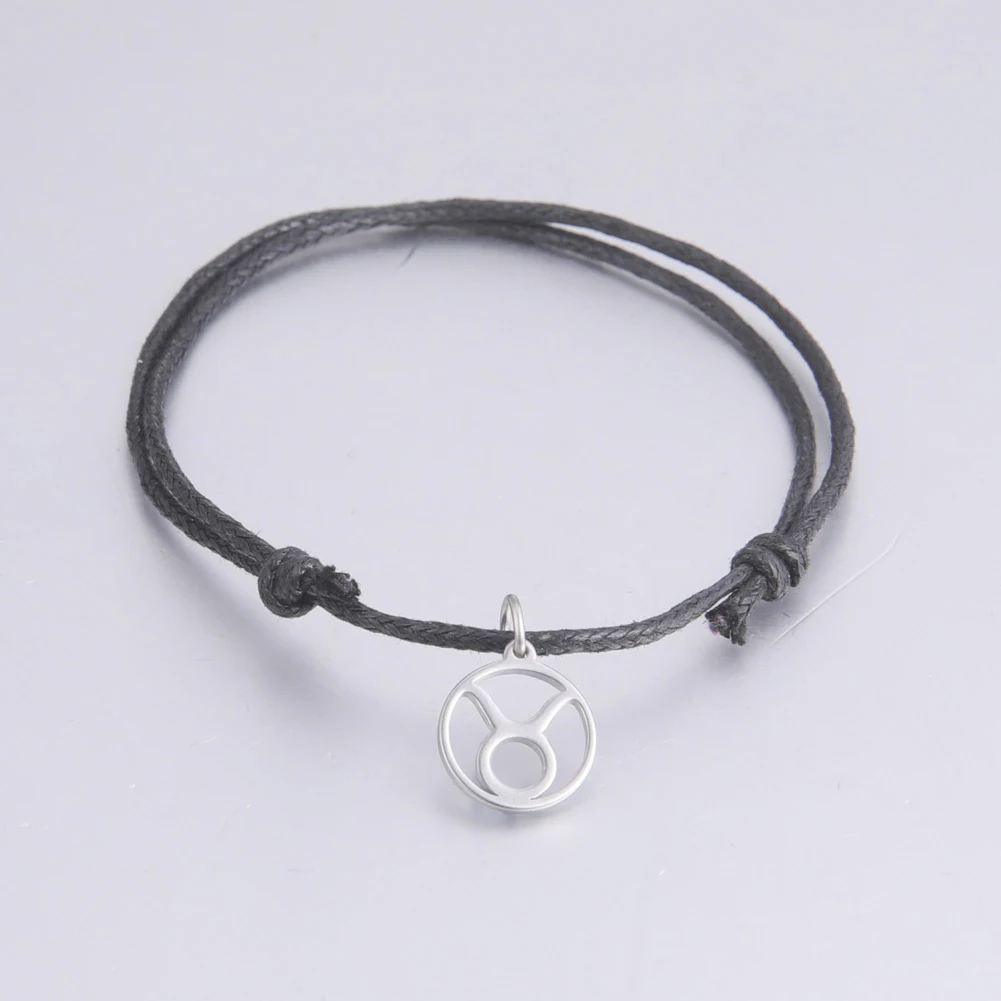 Skyrim зодиака Корейская восковая шнур браслет для влюбленных женщин мужчин