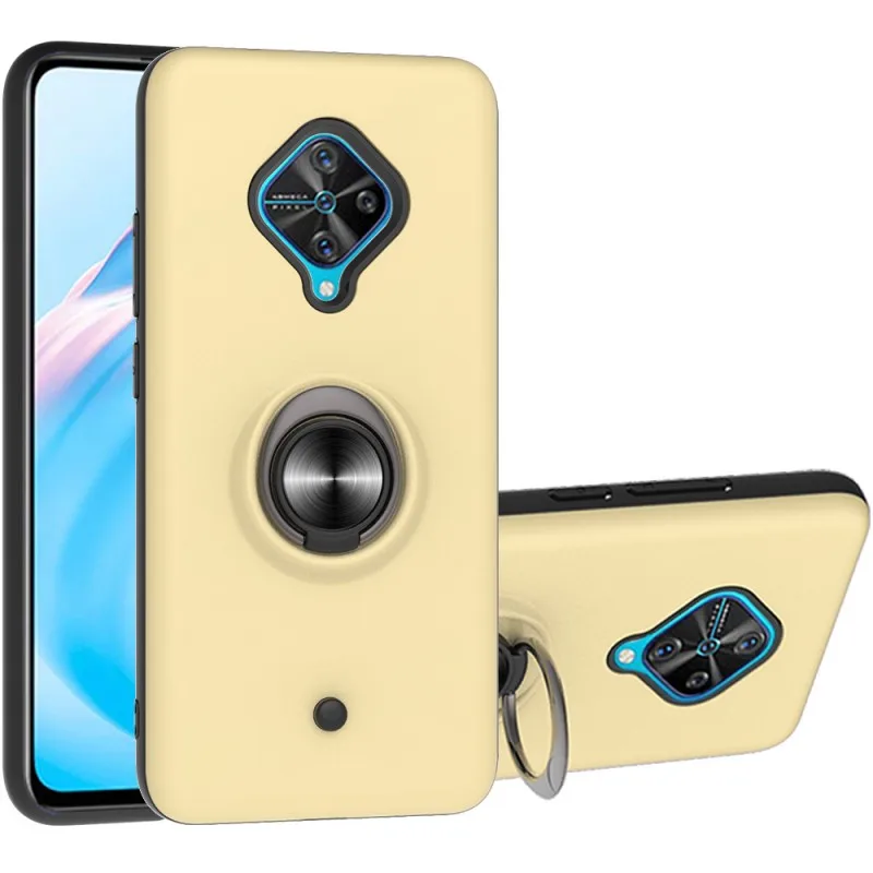 Чехол для VIVO V17 Pro Y9S Y7S противоударный силиконовый чехол с кольцом и подставкой