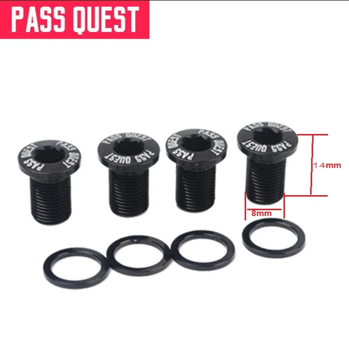 Bicycle Crank Chain Wheel Fixing Screw T6 Alloy M8000 M7000 M6000 Single Disc Crankset Chainring Bolt MTB Mountain Bike Parts | Спорт и