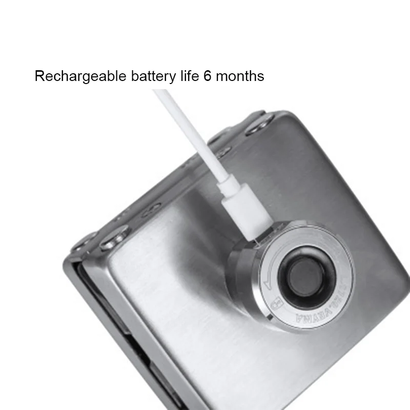 

Smart Fingerprint Lock Electric Fingerprint Door Lock 20 Users for Frameless Glass Door