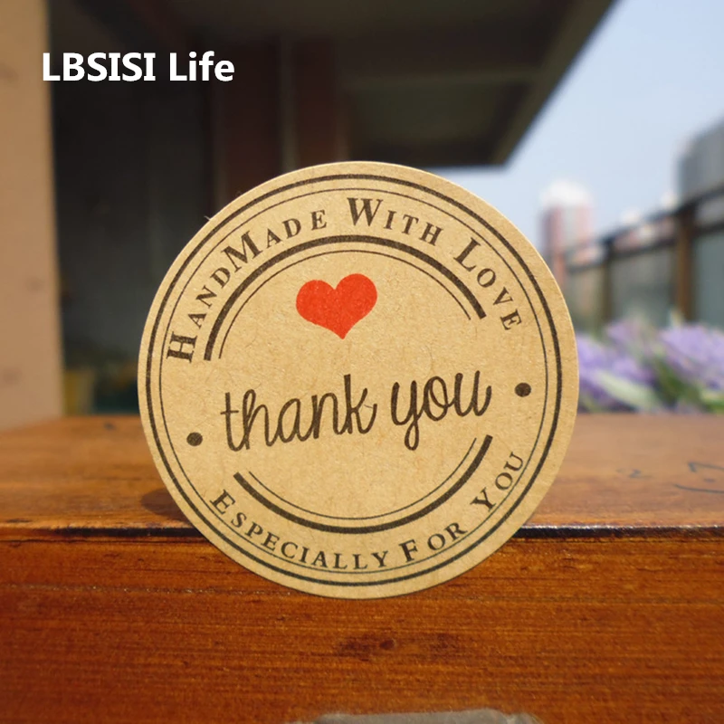 LBSISI Life 108 шт спасибо ручной работы с любовью наклейки для печенья мешок этикетки креативные бумажные уплотнения декоративные индивидуальные
