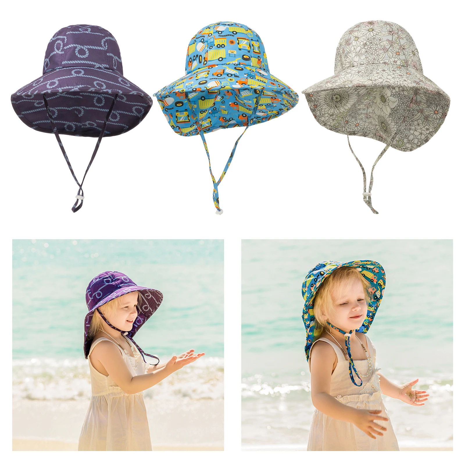 

Summer Outdoor Kids Bucket Hat Boys Girls Fisherman Sun Hats Children Cap