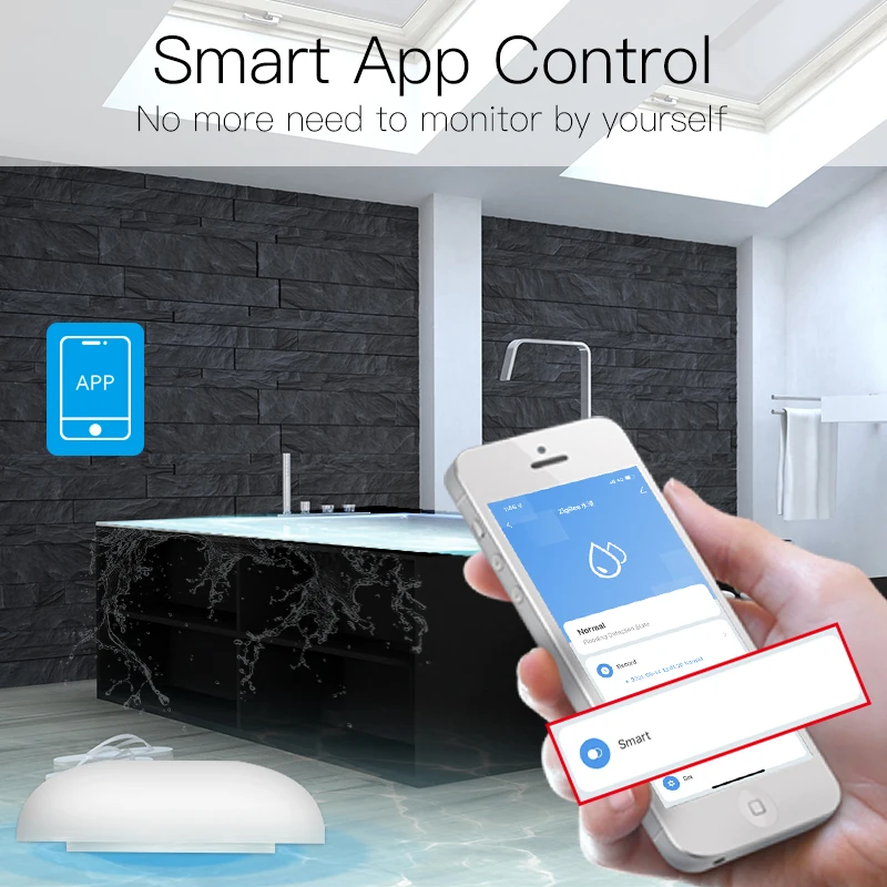 Датчик утечки воды ZigBee датчик с полным оповещением о переполнении резервуара