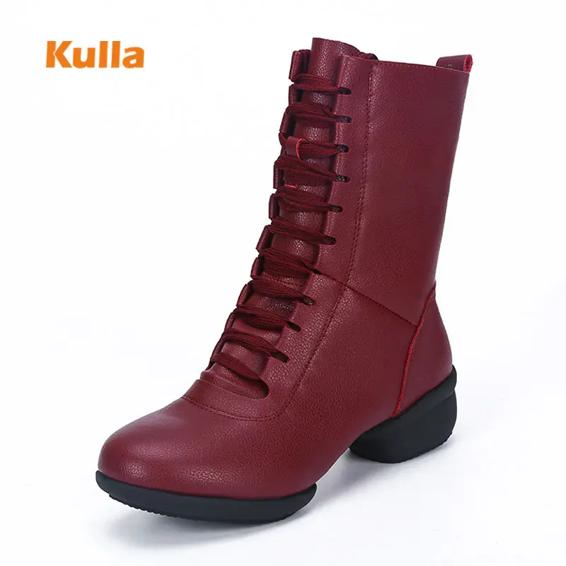 Dance Boots Women's Jazz Modern Dance Shoes Soft Bottom Autumn Winter Sailor Size 34-42 Ladies Square Dancing Shoes Sports Boots
