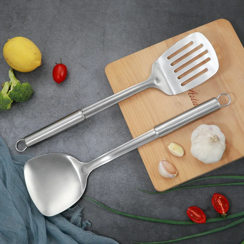 Удлинить 304 кухонная утварь из толстой нержавеющей стали шпатель кухонные