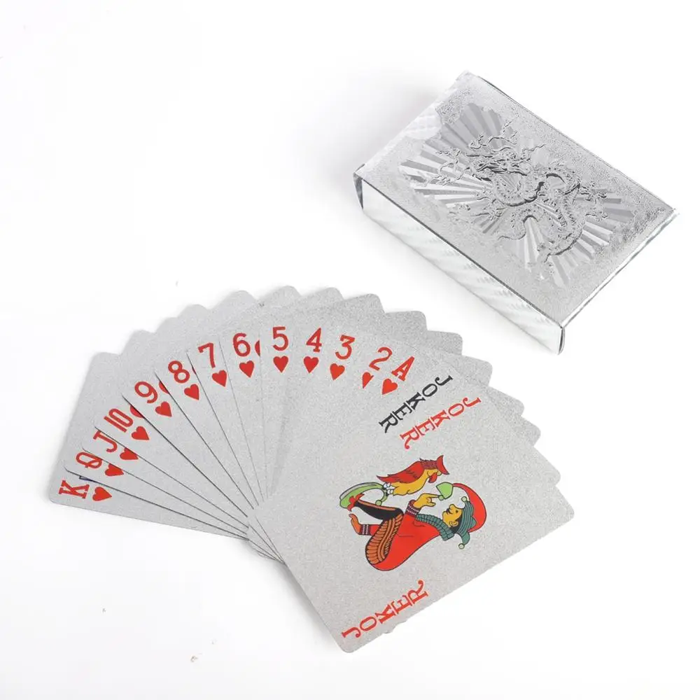 

Waterproof Playing Cards Plastic Playing Cards Poker Luxury Cool Black Foil Silver Foil Rose-Gold Foil Poker Standard 52+2 Poker
