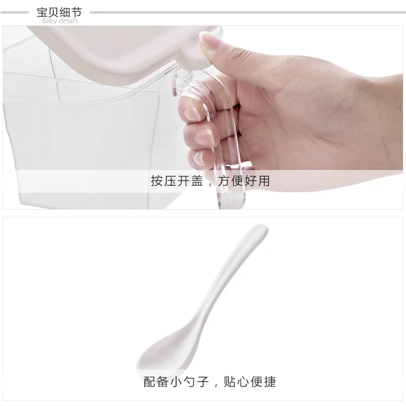 Пластиковая Штабелируемая коробка для специй стойка 3 банки с крышкой и