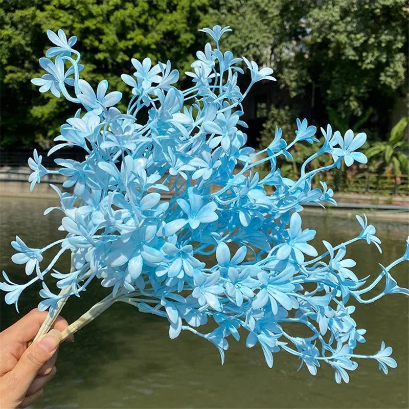 

7P Fake Oncidium 15.35" Length Simulation Plastic Auspicious Orchid for Wedding Home Showcase Decorative Artificial Flowers