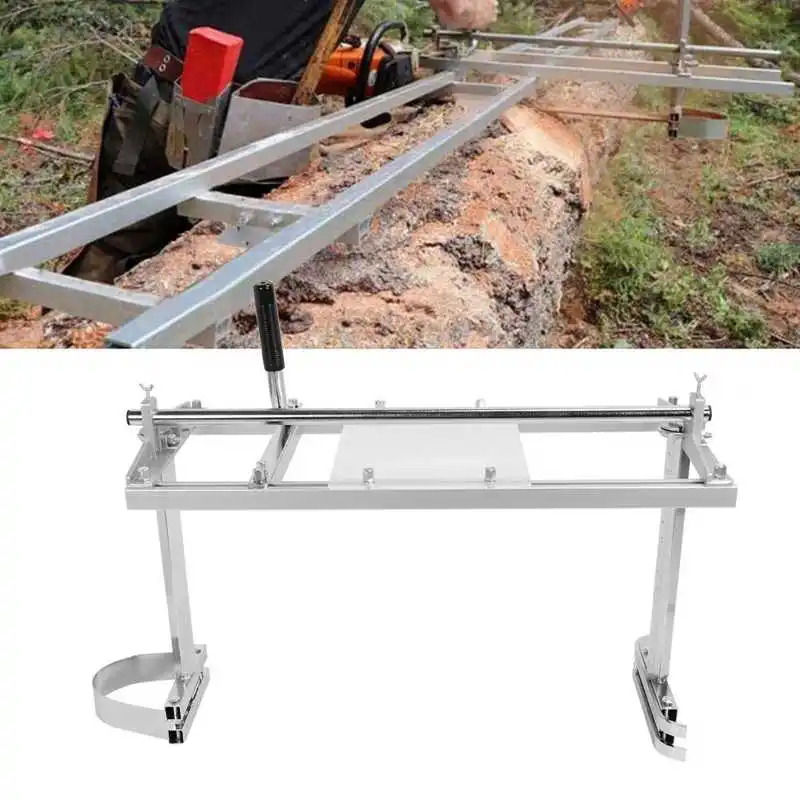 Chainsaw Mill Planking Milling 24/30/48in Guide Bar Slide Kit Wood Lumber Cutting Portable Sawmill Aluminum Alloy Chain Saw Mill