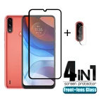 Адаптер 4-в-1 для Motoroal Moto E7 Мощность Стекло для Moto E7 Мощность закаленное Стекло полностью наклеиваемая поверхность Экран протектор для Moto E7 Мощность объектив Стекло