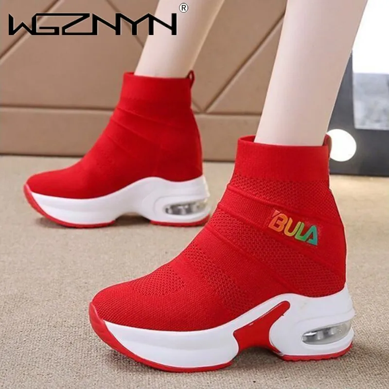

Hot sales Women Shoes Chunky Sneakers Women Sport Shoes Breathable Casual Vulcanized Shoes Slip on Platform Sneaker Basket Femme