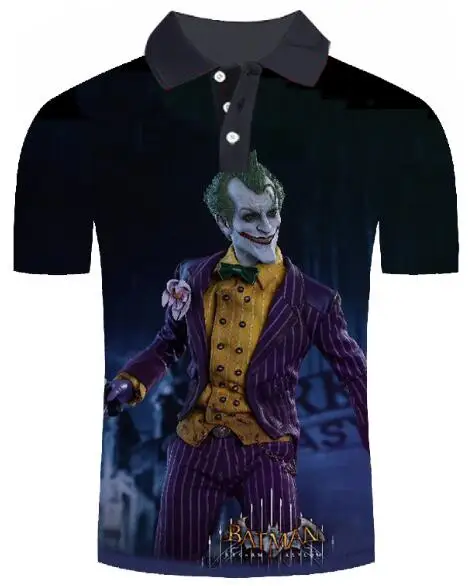 polo-285 Новинка летняя рубашка-поло мужская с коротким рукавом 3D печать поло Homme De Marque от кутюр Qualite забавная летняя футболка - Цвет: polo-285