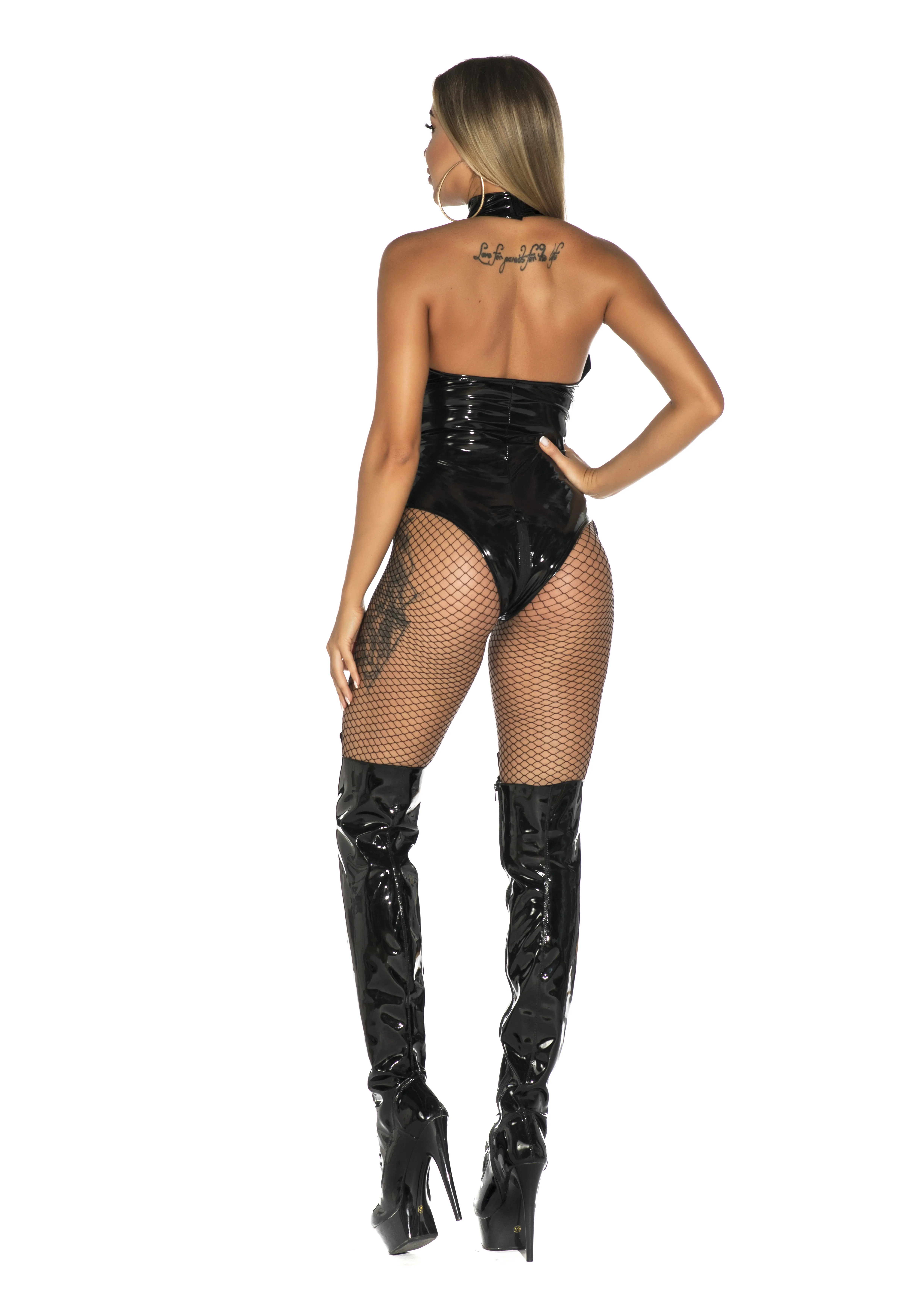 Sexy Leather Bodysuit