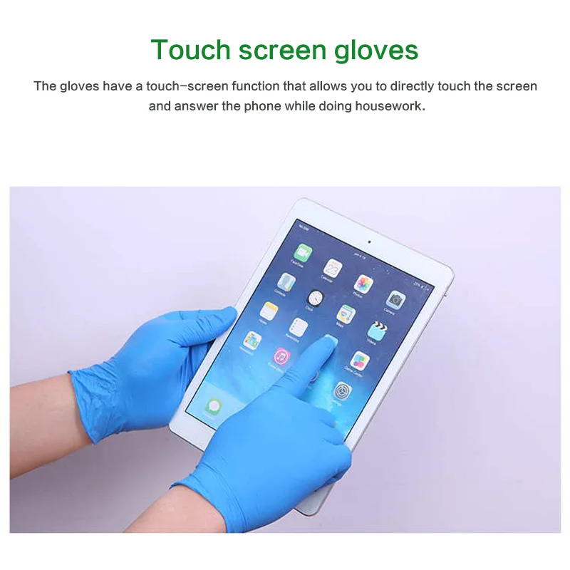 

10/50/100pairs Blue Disposable Latex Gloves Garden Gloves for Home Cleaning Rubber or Cleaning Gloves Universal Food Gloves