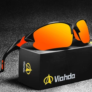 VIAHDA NEW Brand Design Polarized Sunglasses Men Driving Shades Male Sun Glasses For Men Mirror Gogg