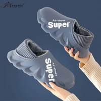 2022 new winter slippers warm men shoes indoor outdoor cozy home autumn thick hee waterproof non slip plush cotton women couples