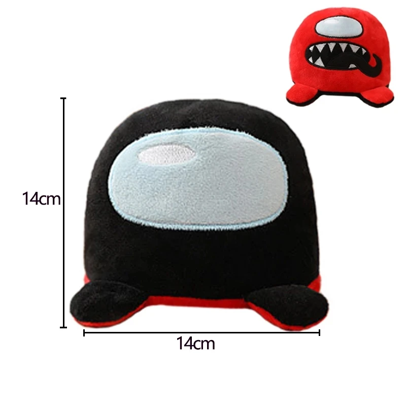 

Double Side Flip Among Us Plush Stuffed Toy Kids Christmas Gift Home Decoration Kawaii Animal Doll Reversible Among Us Plush Toy