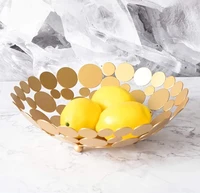 fruit basket bowl large round mental fruit holder stand for bread vegetable candy and other household items