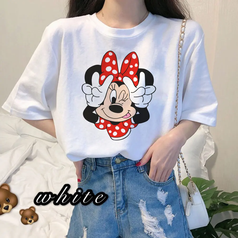 Футболка женская с графическим принтом Микки Мауса милая забавная рубашка в